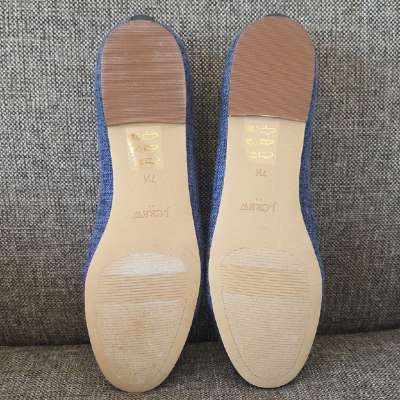 J. Crew Women's Navy Textured Flats - Picture 4 of 8